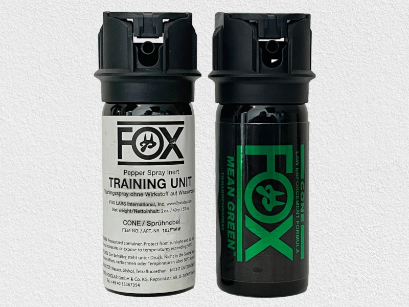 Fox Trainingsspray mit Sprühnebel und White Mean Green Pfefferspray